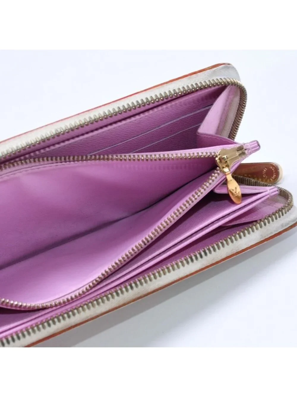 Louis Vuitton Monogram Multicolor Zippy Wallet Takashi Murakami Gold White